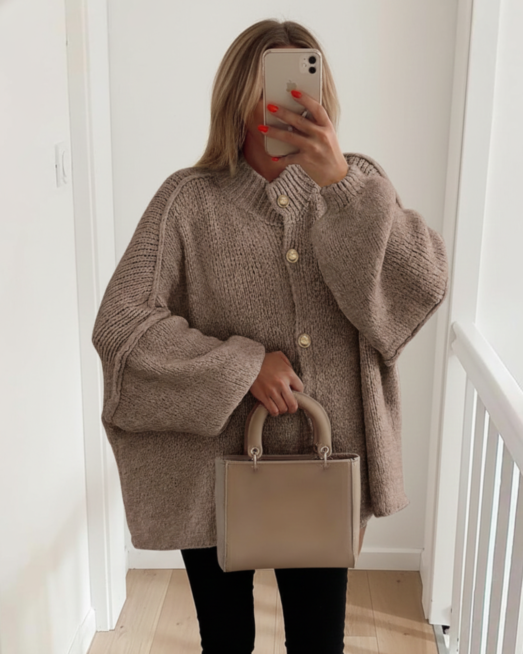 Cárdigan holgado de punto para mujer®