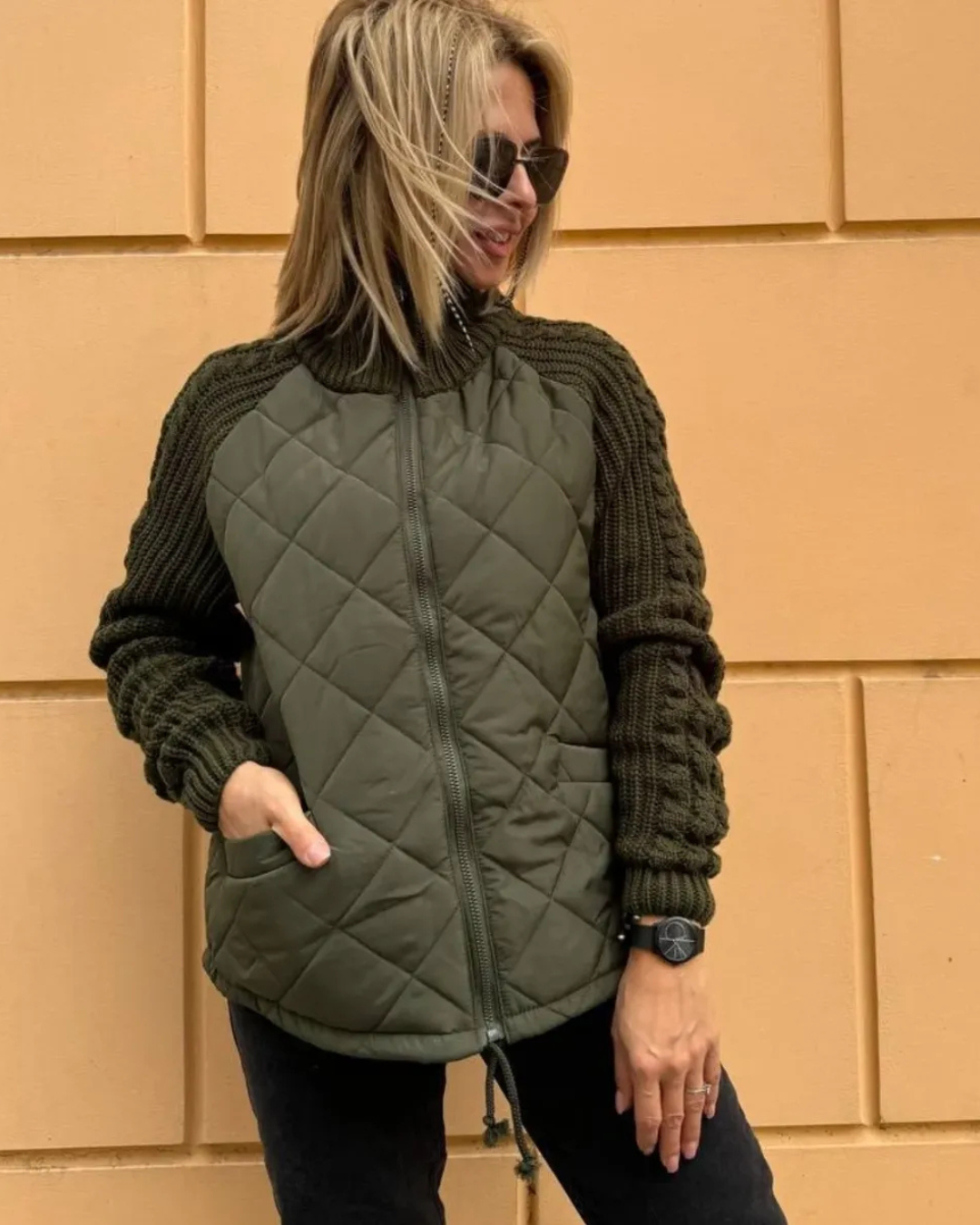 Chaqueta casual de manga larga con cremallera para mujer ®