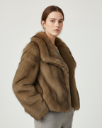 Abrigo de pelo sintético elegante para mujer®