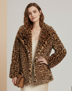 Abrigo de pelo sintético elegante para mujer®