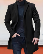 Abrigo clásico con solapas para hombre