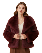 Abrigo de pelo sintético elegante para mujer®