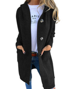 Abrigo de punto largo y acogedor para mujer®