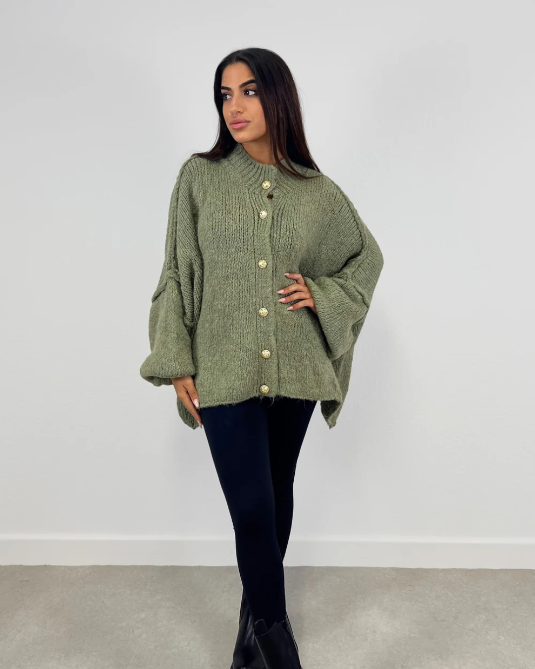 Cárdigan holgado de punto para mujer®