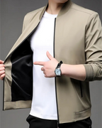 Chaqueta con cuello en V y Cremallera para Hombre