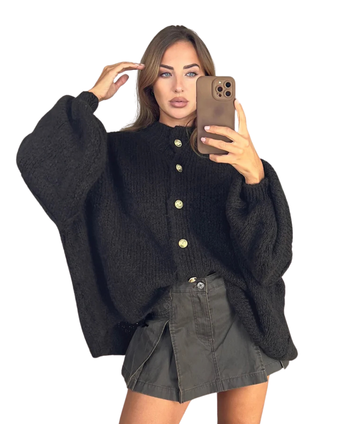 Cárdigan holgado de punto para mujer®