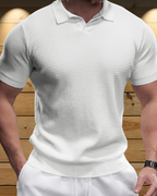 Polo de Punto para Hombre con Tejido Jacquard Estilo Moderno y Confort Superior