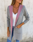 Abrigo casual con capucha para mujer