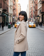 Chaqueta elegante informal de otoño con cuello entallado®