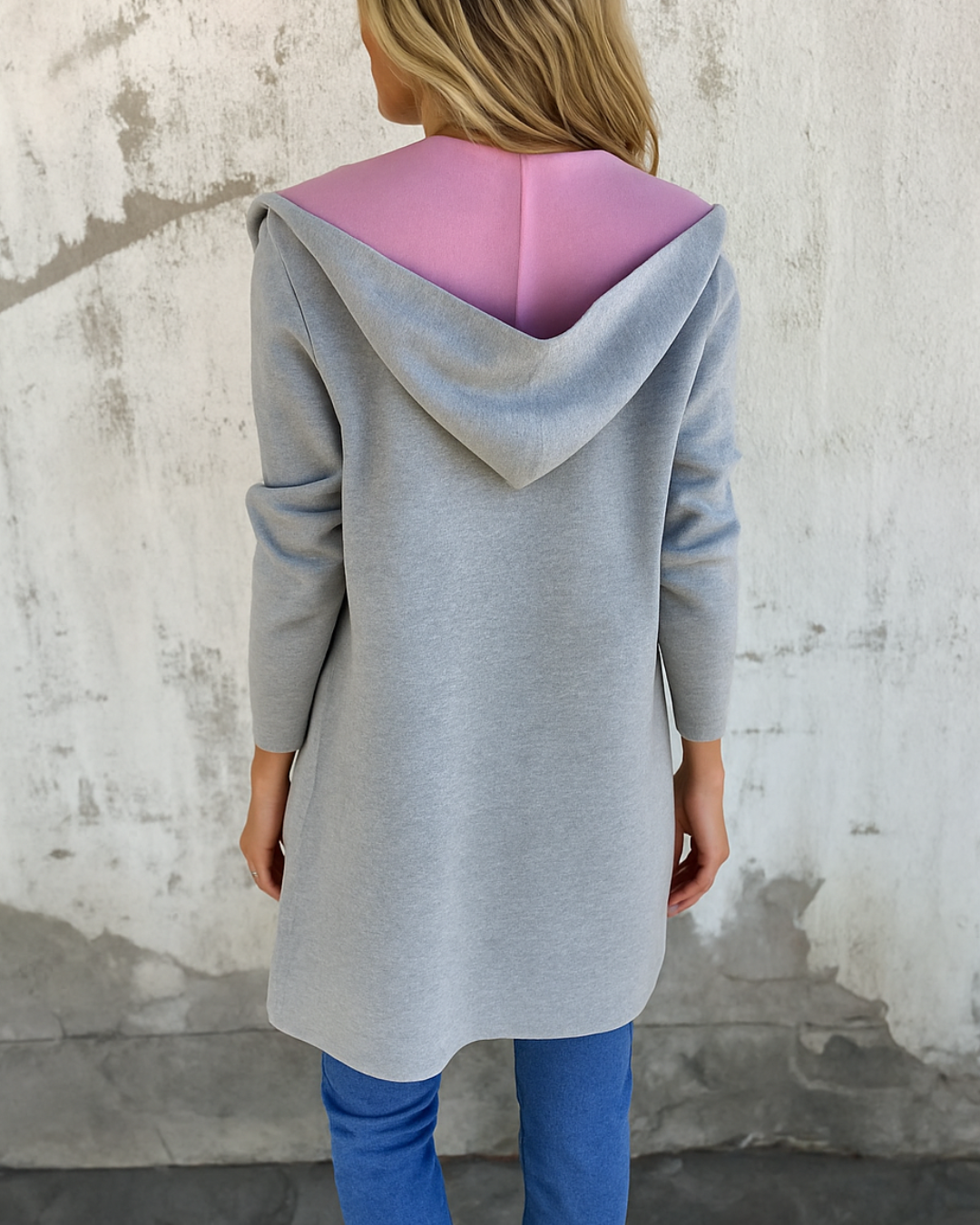 Abrigo casual con capucha para mujer