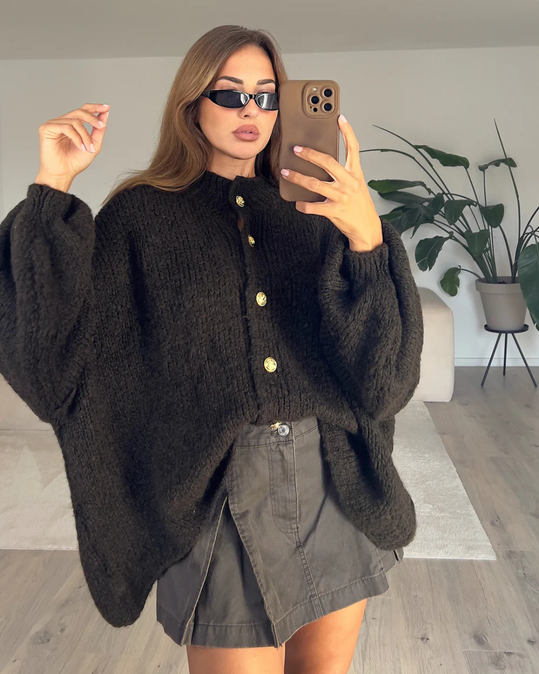 Cárdigan holgado de punto para mujer®