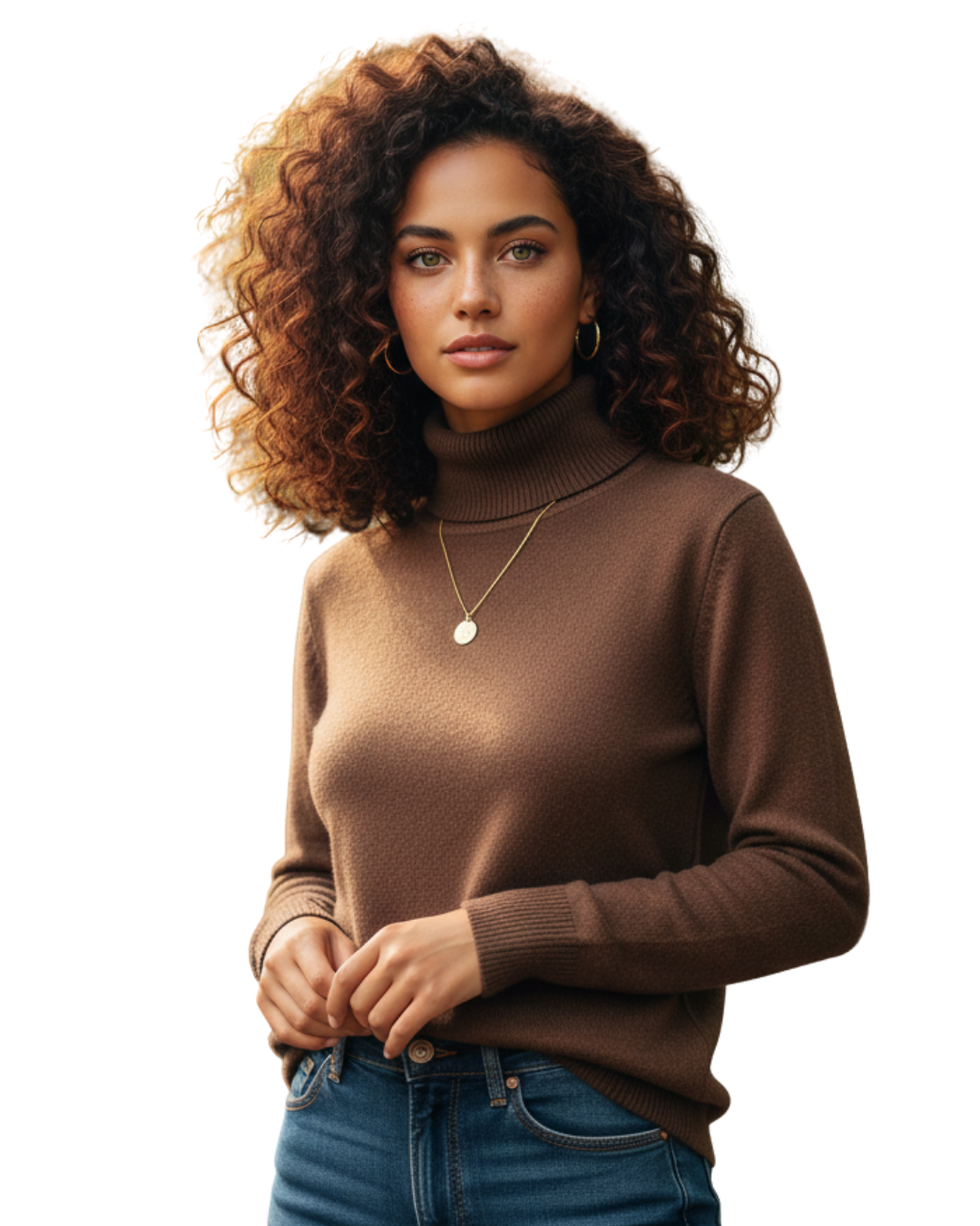 Jersey de Invierno de Punto Grueso con Forro Polar para mujer