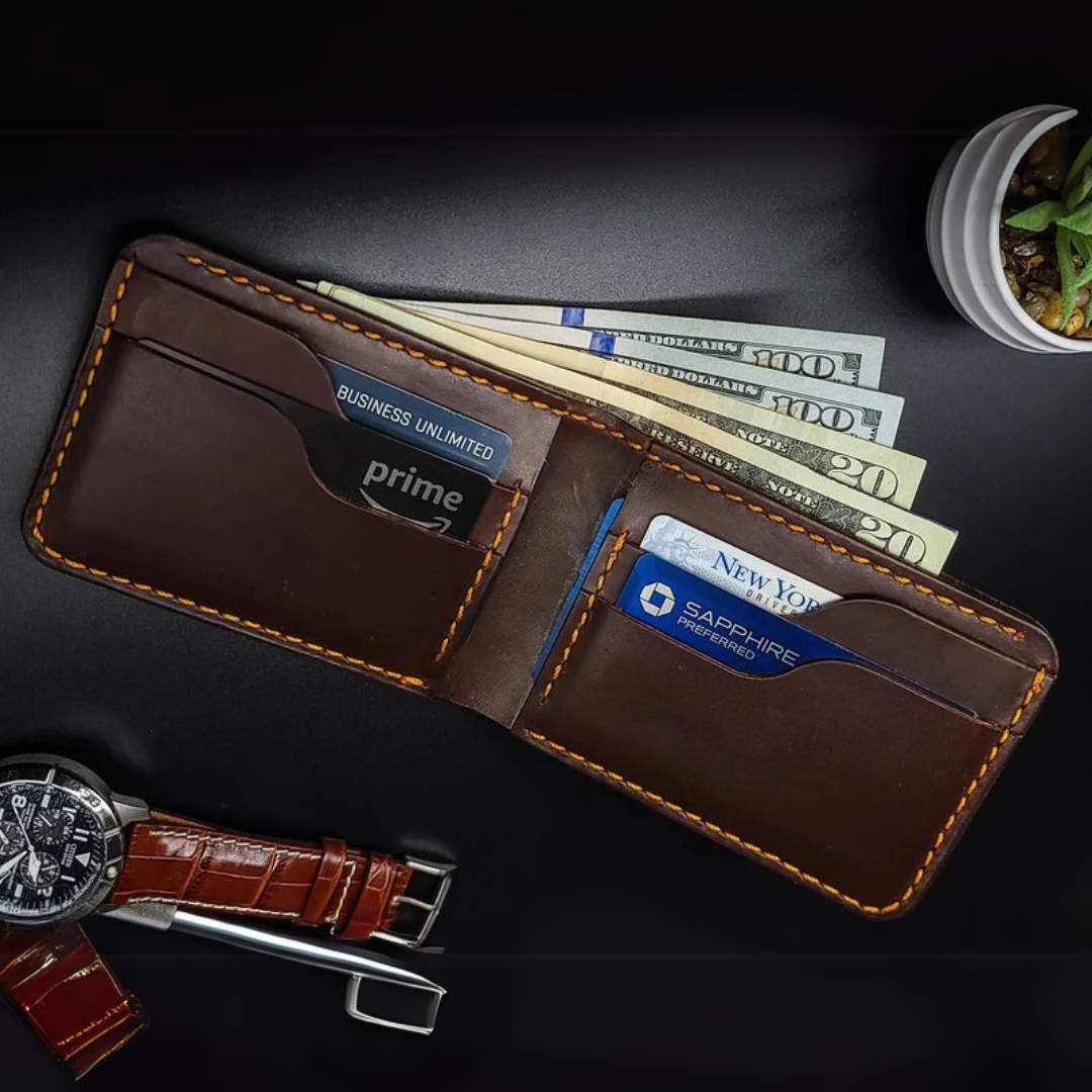 Billetera de Cuero con Diseño Elegante y Costuras Reforzadas®