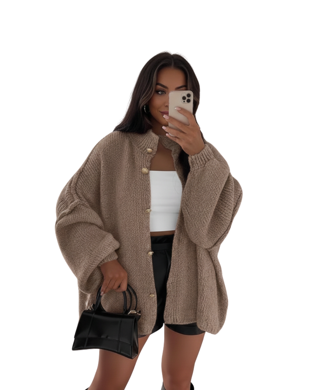 Cárdigan holgado de punto para mujer®