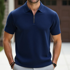 Camisa Polo Casual de Algodón con Cierre Frontal y Cuello Clásico