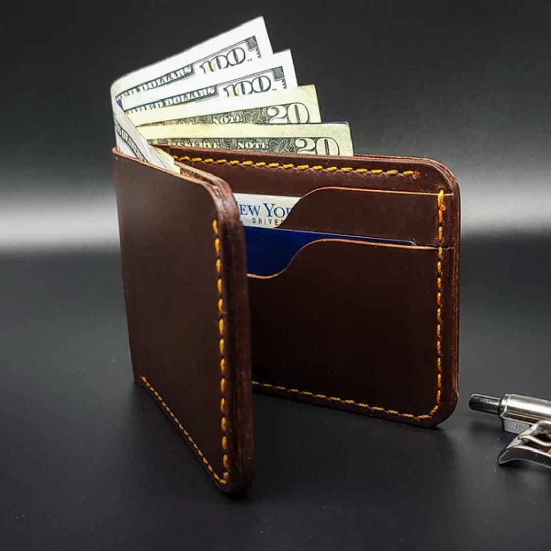Billetera de Cuero con Diseño Elegante y Costuras Reforzadas®