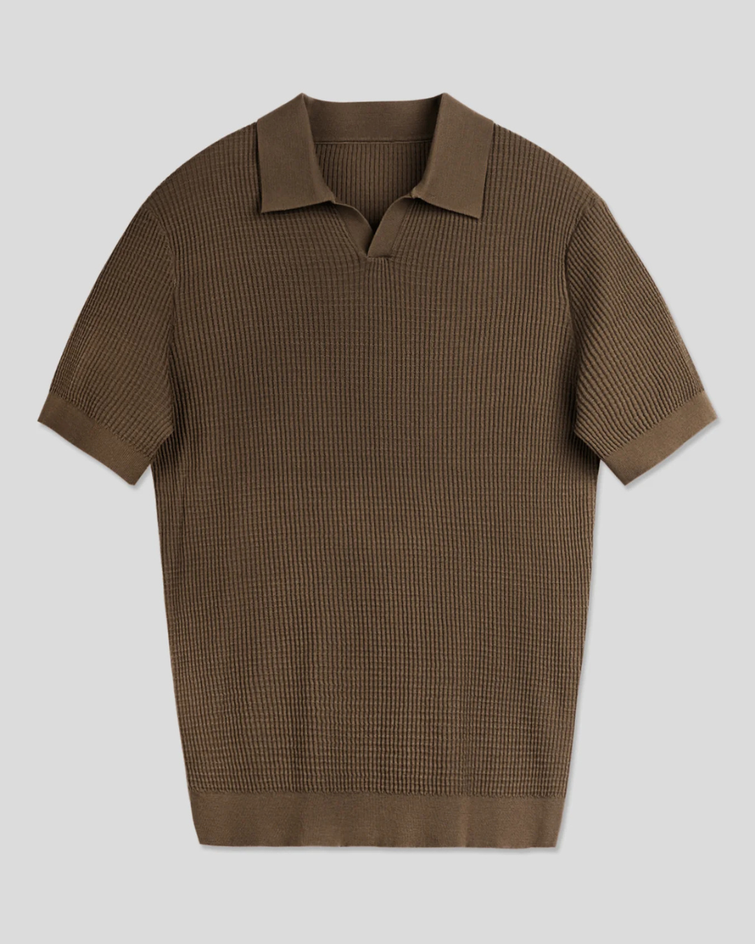 Polo de Punto para Hombre con Tejido Jacquard Estilo Moderno y Confort Superior