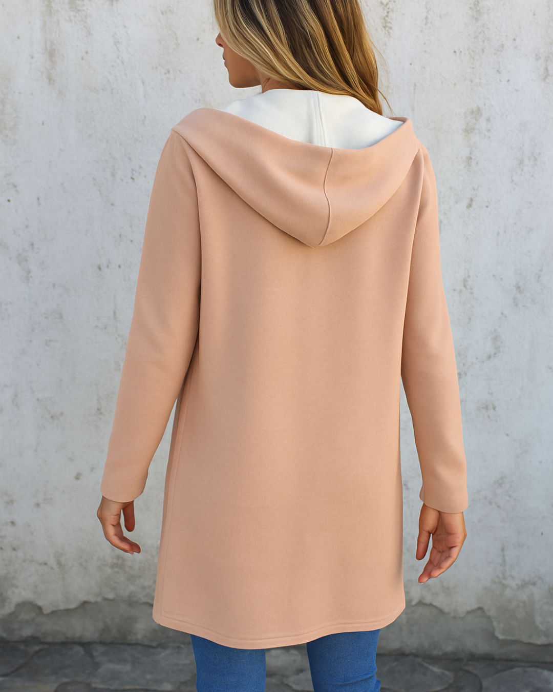 Abrigo casual con capucha para mujer