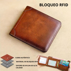 Billetera Impermeable de Cuero Auténtico con Bloqueo RFID Multifuncional®